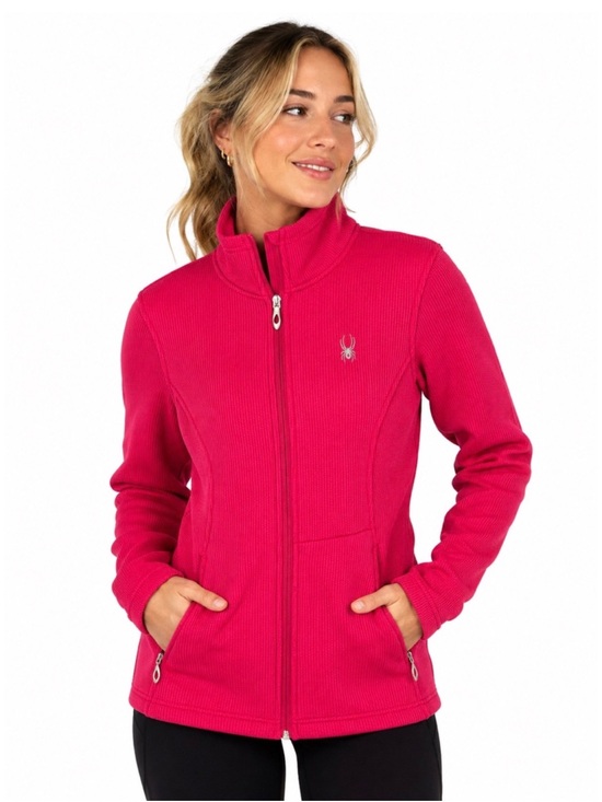 Spyder Jackets & Blazers - SPYDER Women's Core Fleece Lined Full Zip Sweater Jacket In Hot Pink Size M